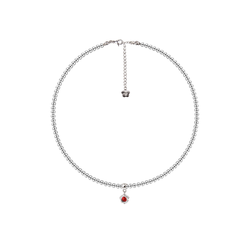фото Чокер oh mary did, жемчуг swarovski синтетический, гематит, длина 37 см, красный