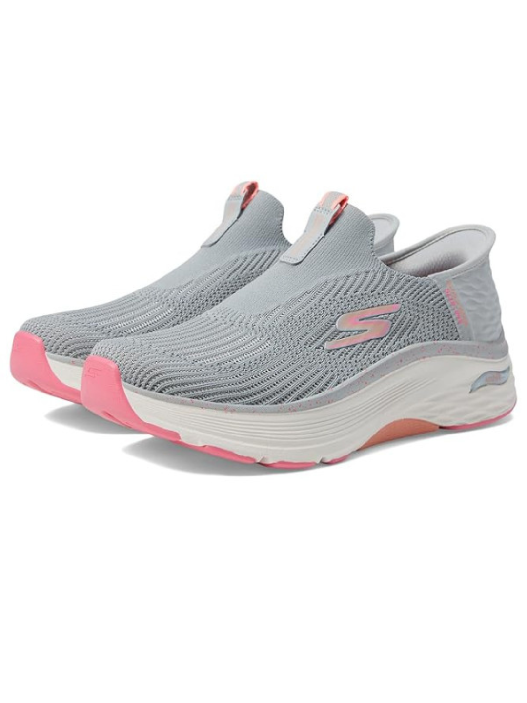 Кроссовки SKECHERS, полнота 6 (RU)/ на среднюю стопу, размер 38, серебристый/розовый