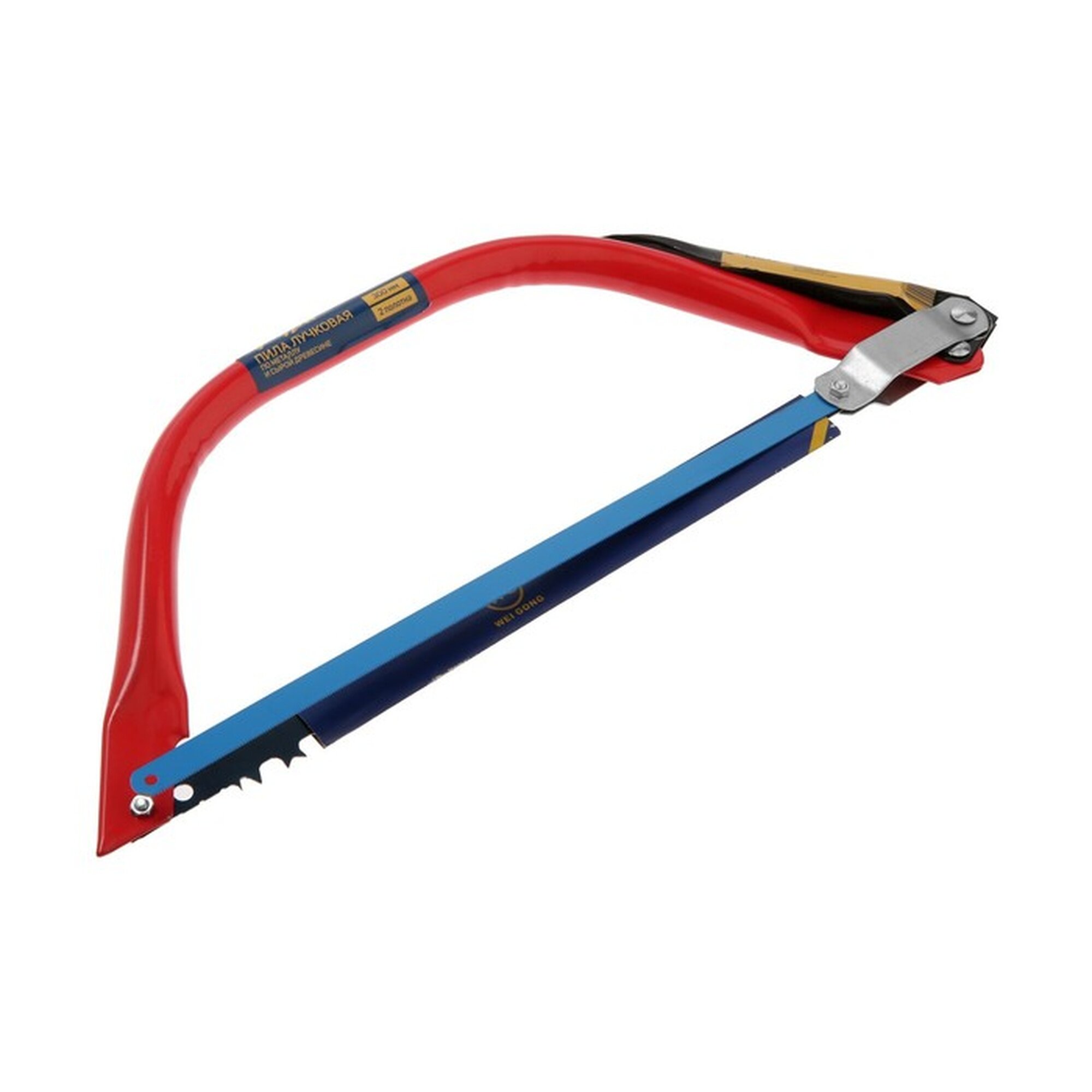 Лучковая пила Тундра для сада 300мм 2 полотна закаленные зубья тефлоновое покрытие