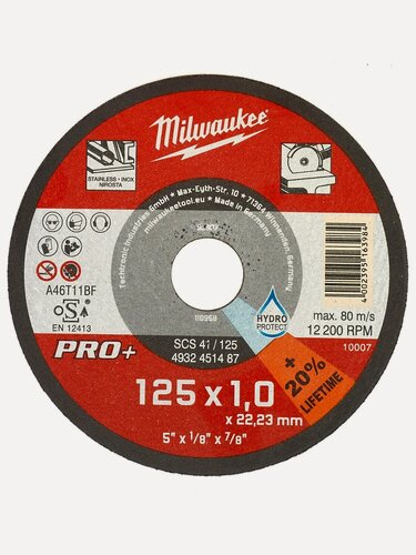 Изображение товара Диск отрезной Milwaukee PRO+ SCS41,125 мм, 10 шт (4932478998)