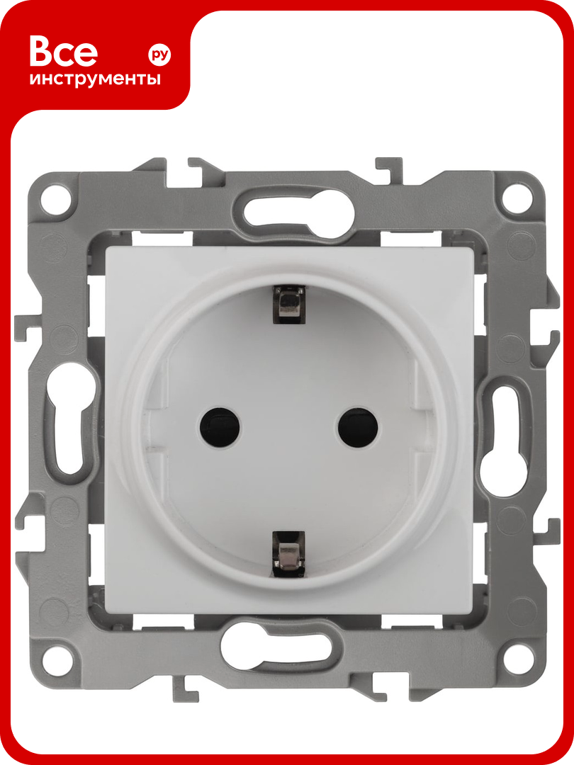 Розетка ЭРА 12-2101-01 2P+E Schuko 16A-250В IP20 белый Б0014675