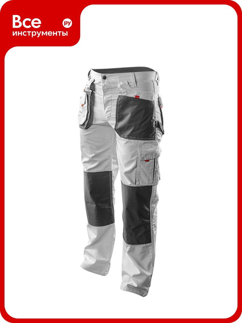 Рабочие белые брюки NEO Tools размер XL/56 81-120-XL