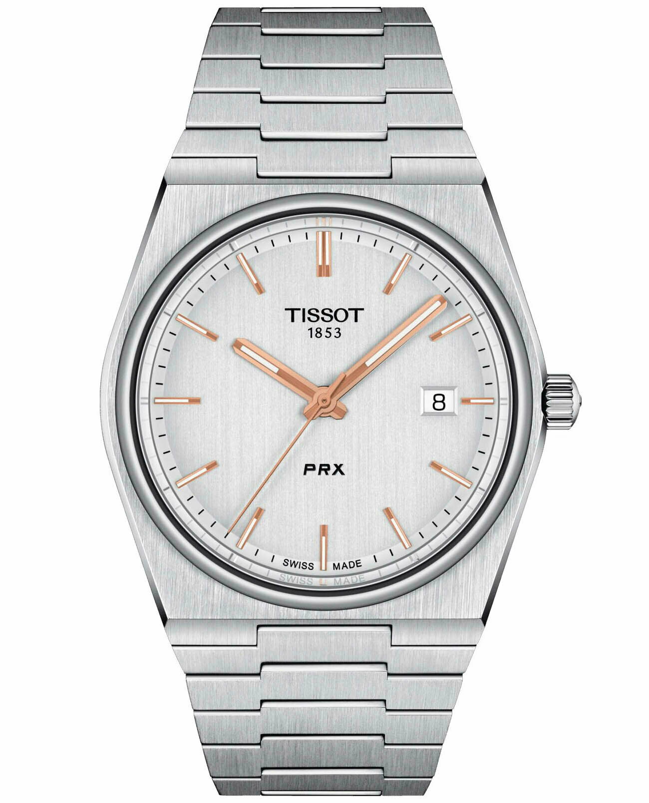 Наручные часы TISSOT PRX, серебряный — фото 1