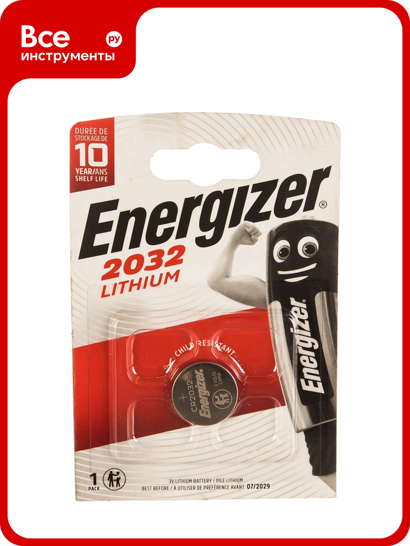 Батарейка Energizer Lithium CR2032 1 шт бл E301021301