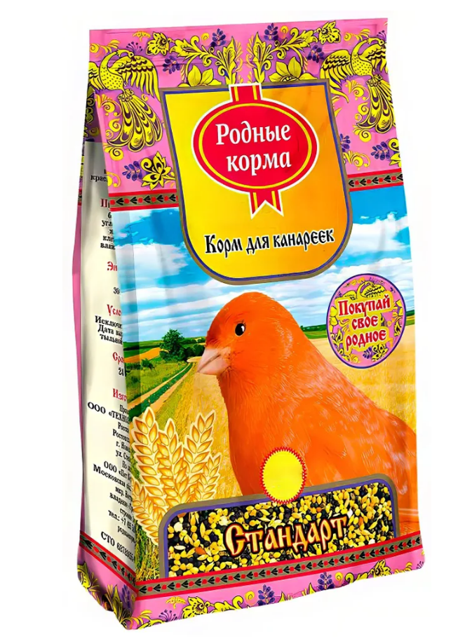 Корм Родные корма Стандарт для канареек малый размер 400г