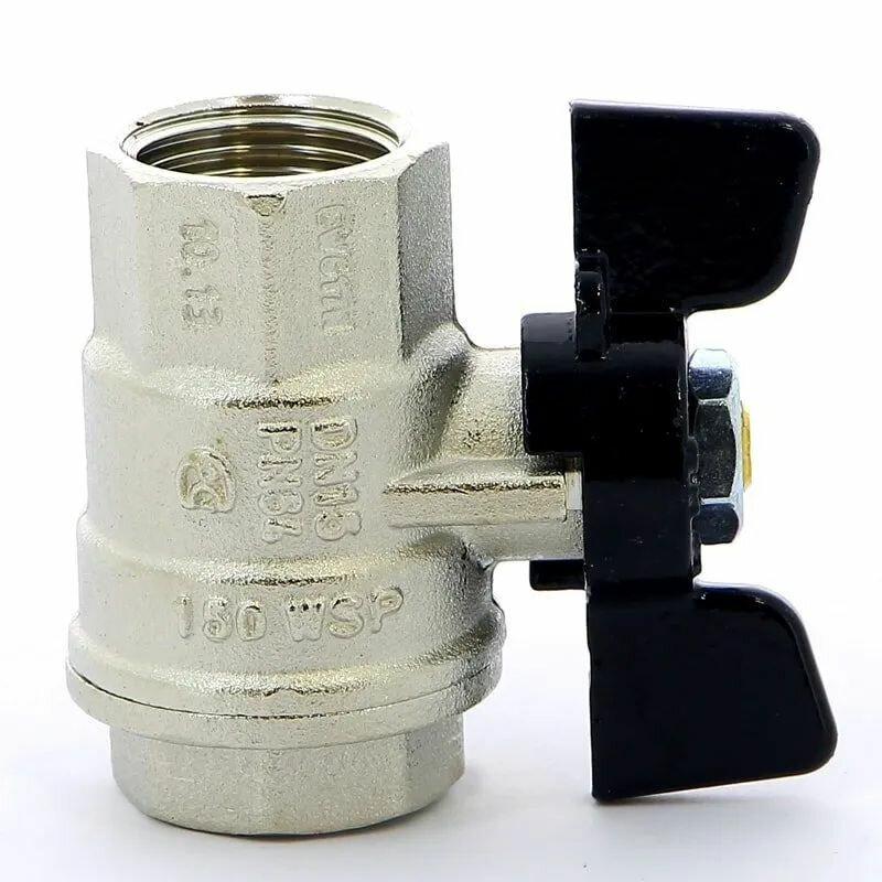 Кран шаровый Bugatti усиленный 1/2" ВВ бабочка для воды 1шт