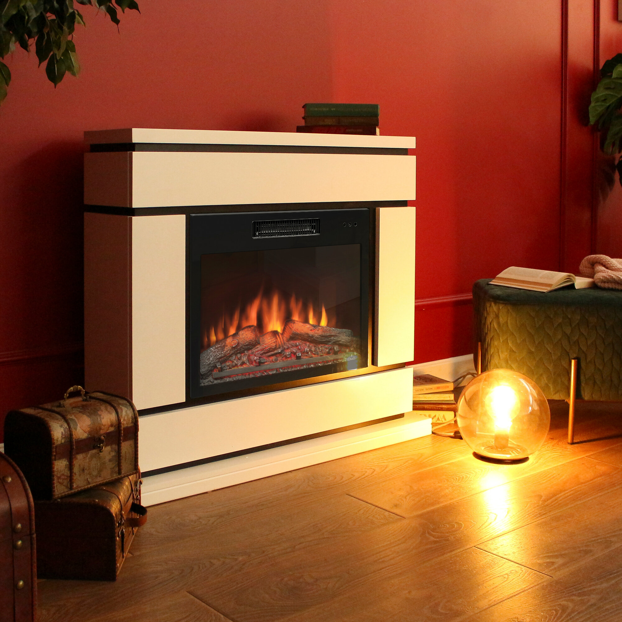 Электрокамин RealFlame Vega с очагом Kendal 24 Белый (WT-LCB510)