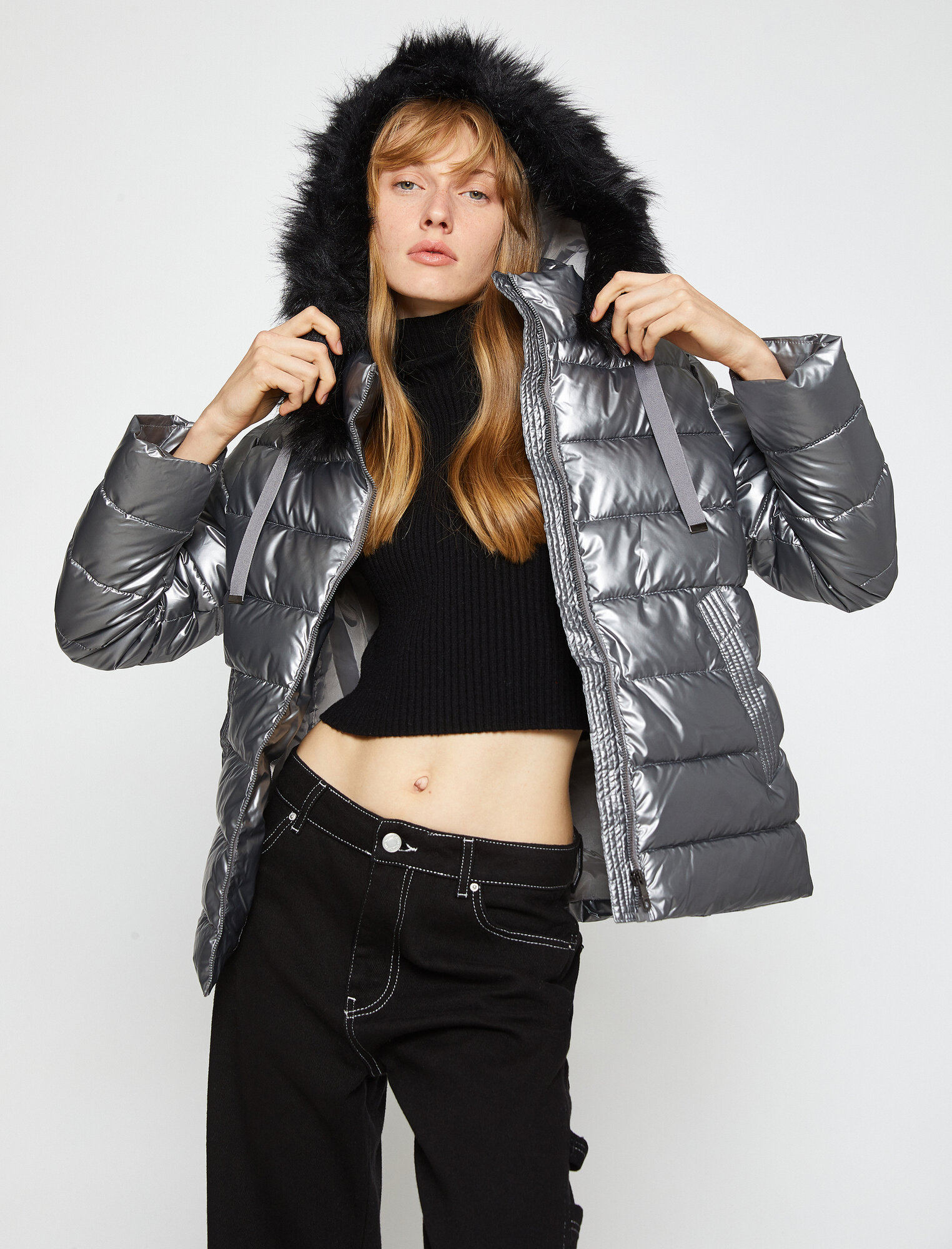 Куртка KOTON, размер 34, серый