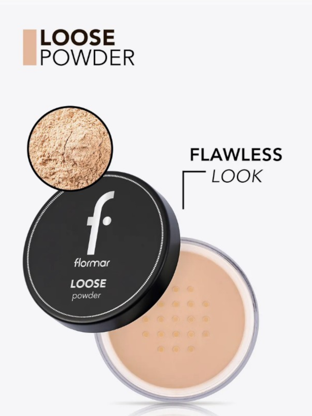 Пудра Flormar Loose Powder, матирование кожи, закрепление макияжа тон 004 — фото 1