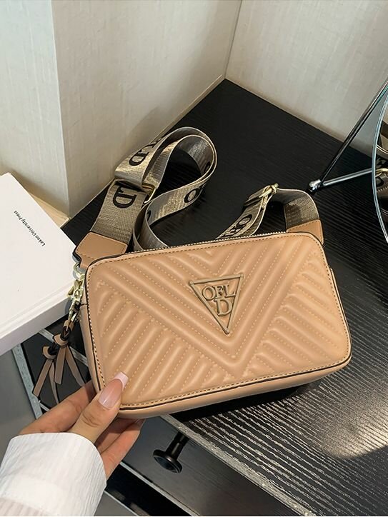 Сумка кросс-боди  Crossbody Ofld, фактура гладкая, бежевый