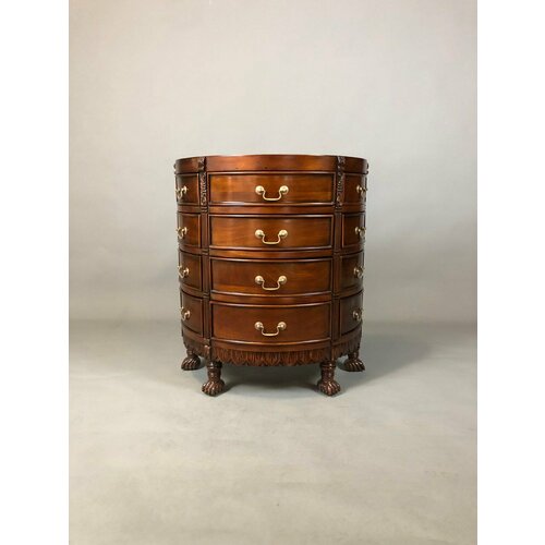 фото Комод в стиле chippendale полукруглый, domkorleone, красное дерево (mahogany wood), цвет орех cmh32 (темно-коричневый) дом корлеоне