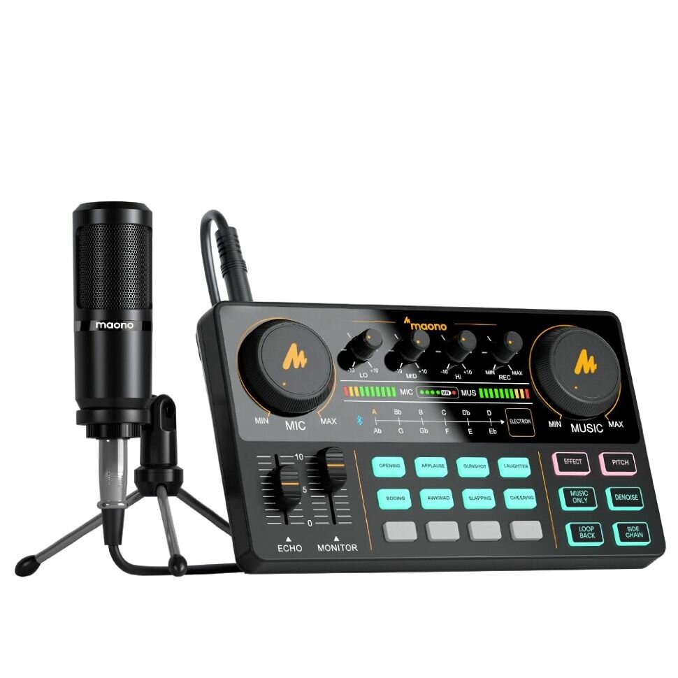 Комплект микшера и микрофона Maono AM200 S1