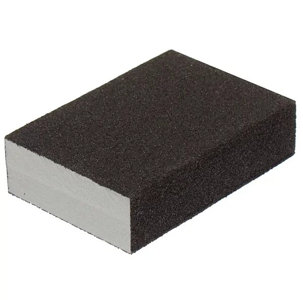 Губка шлифовальная абразивная четырехсторонняя Dexter P80 100x70x25 мм