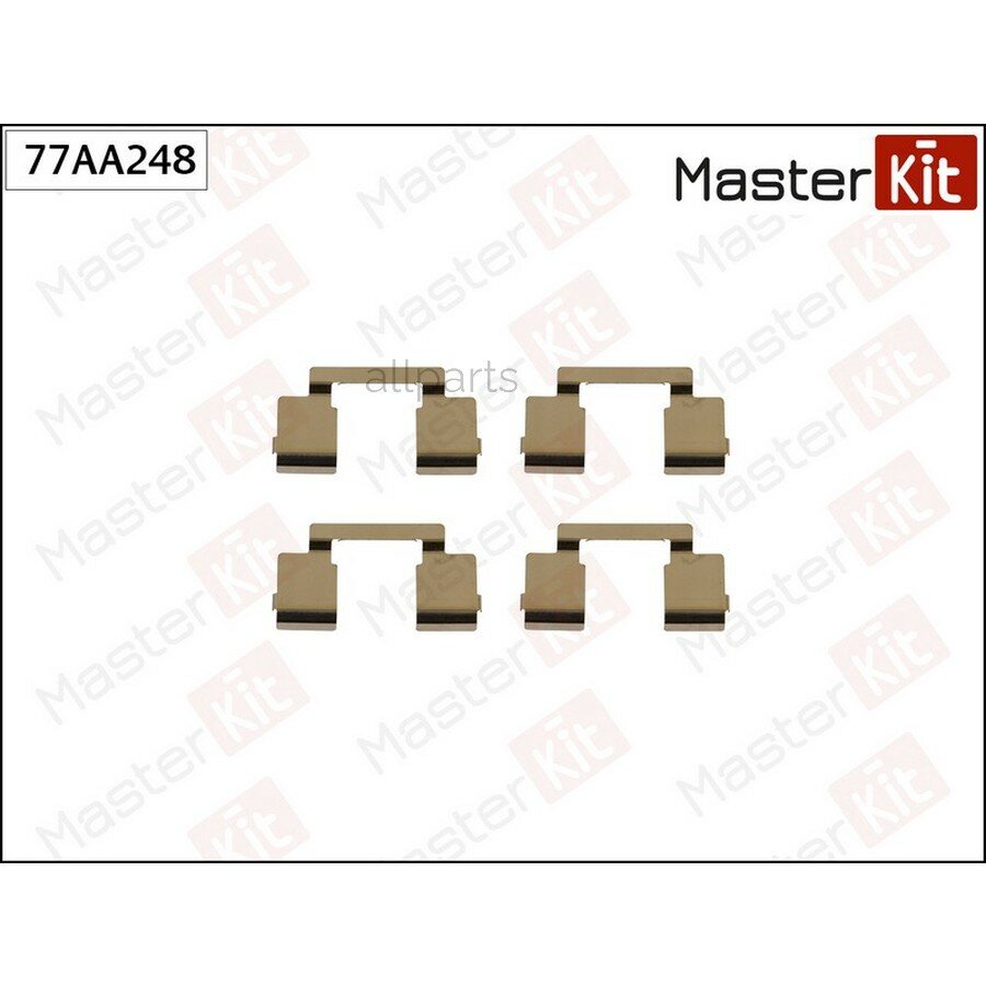 MASTERKIT 77AA248 Комплект установочный тормозных колодок Renault MEGANE I Classic  LA0 1_  1996   2008 MASTERKIT 77AA248