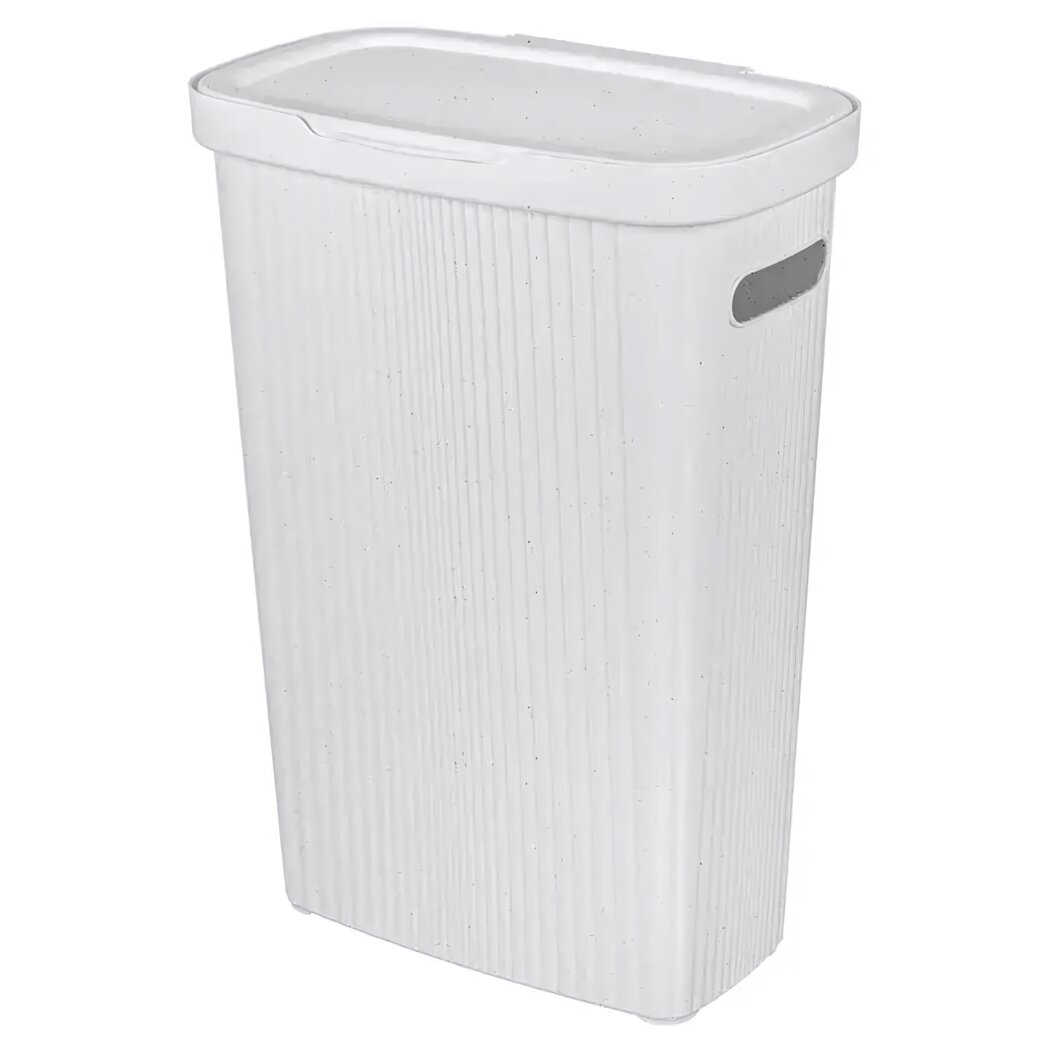 Корзина для белья «Velvet» пластиковая 45 л 45х29х63 см цвет светло-серый