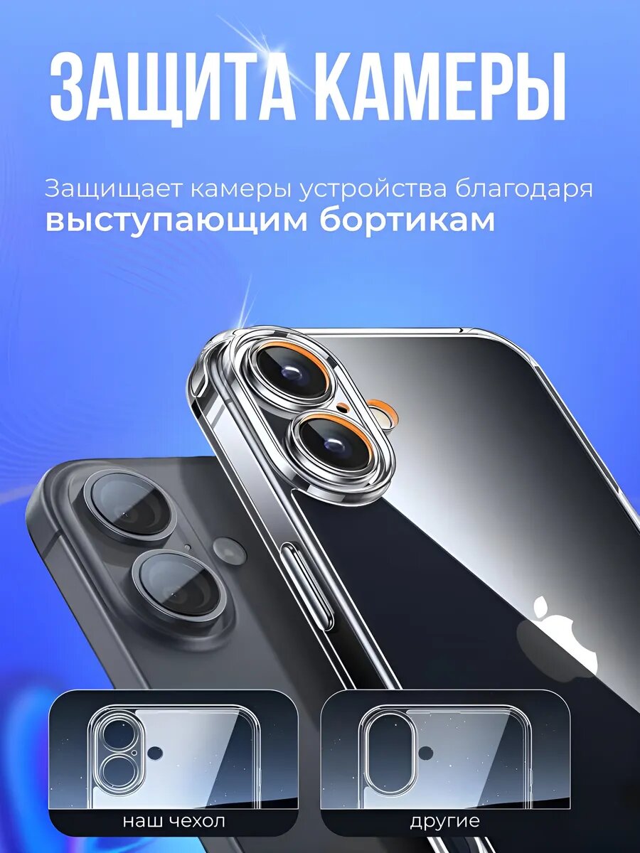 Чехол на айфон 16 прозрачный / Чехол на iPhone 16 прозрачный — фото 1