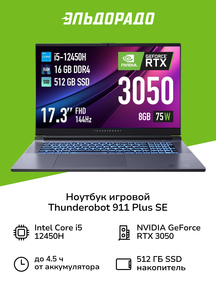 Ноутбук игровой Thunderobot 911 Plus SE