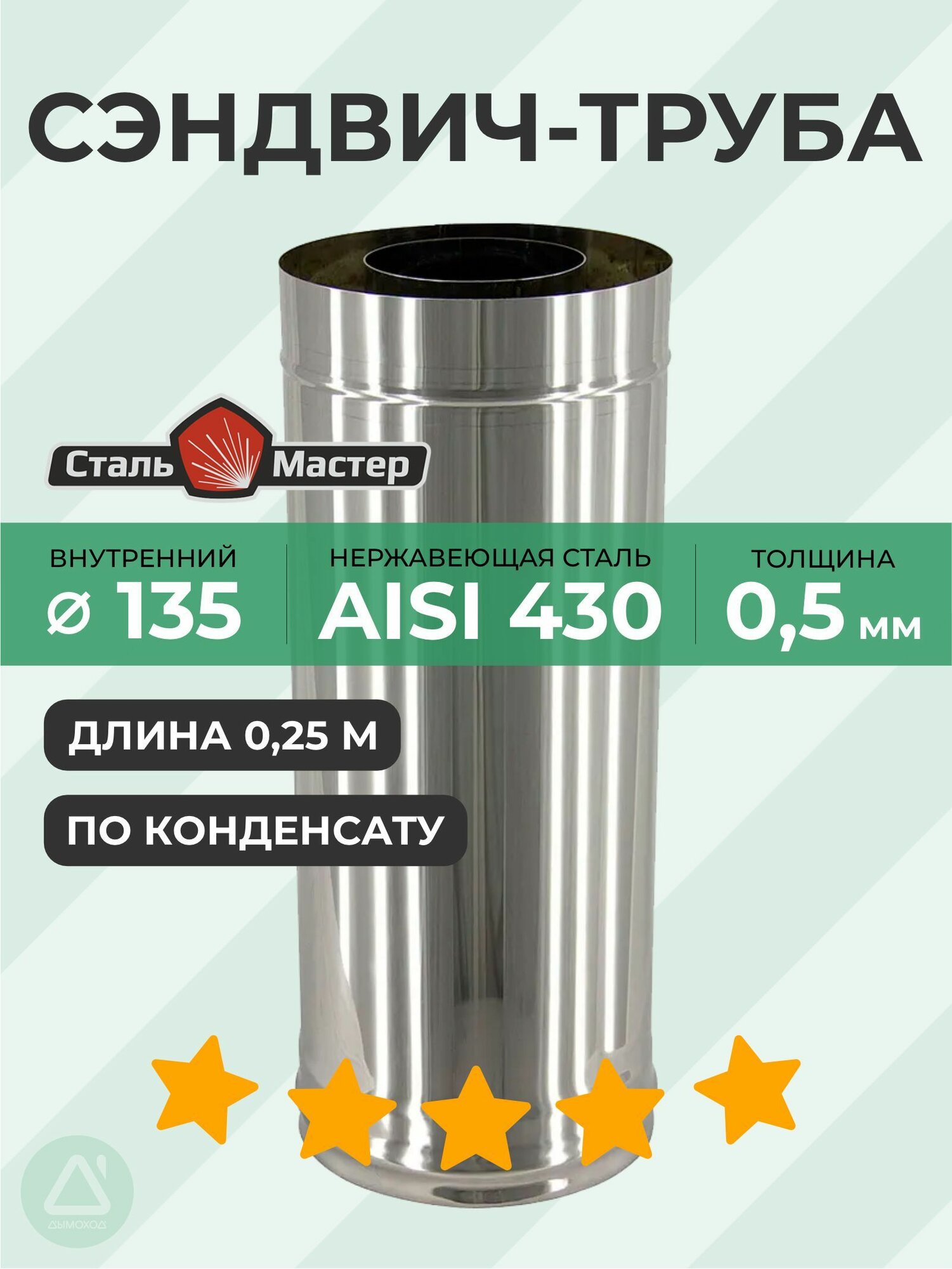 Сэндвич К 135 / 220 025 м нерж 05 мм / нерж 05 мм