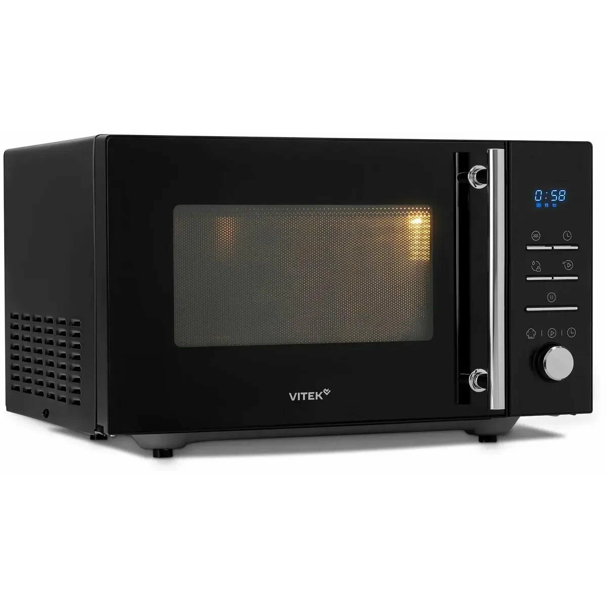 Микроволновая печь Vitek VT-MW1323 объем 23л. мощность 900Вт черный, 8 программ, дисплей