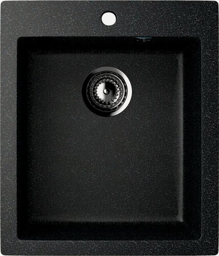 Изображение товара Мойка кухонная Ulgran U-404 -308 прямоугольная, 42x50, мойка для кухни, матовая, черная, российская