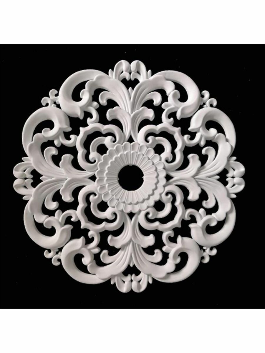 Розетка потолочная инжекционная под люстру/ Подходит для резных декораций на стенах/ мебели