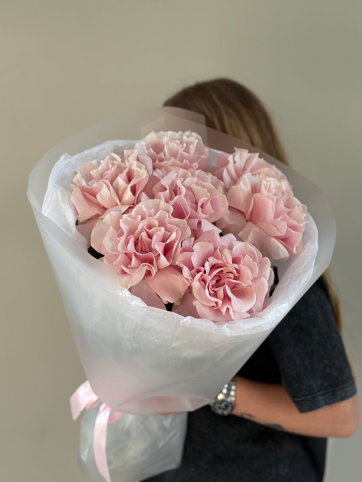 Букет из французских роз мондиаль ( 7 шт) живые цветы