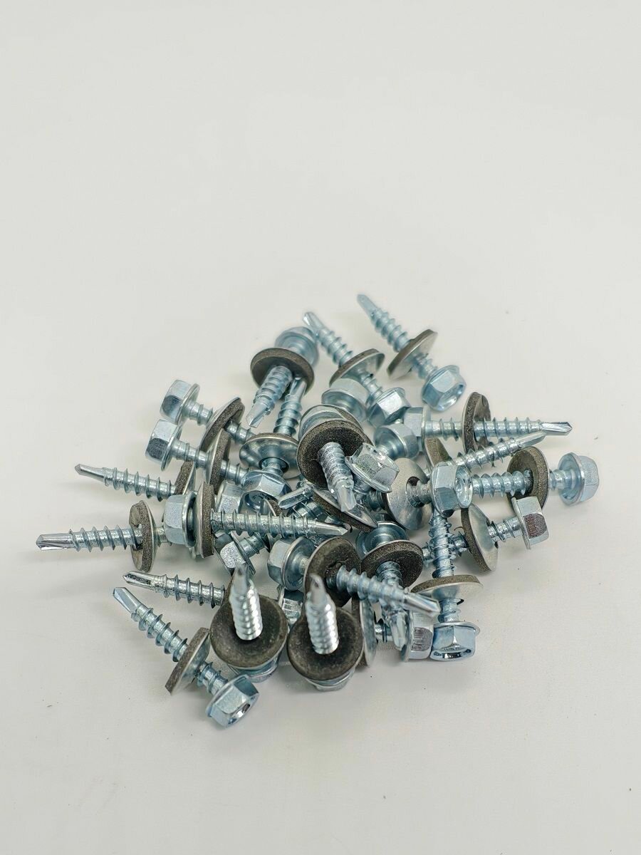 Саморез по металлу кровельный 4,8 х 29, цинк 100 шт — фото 1