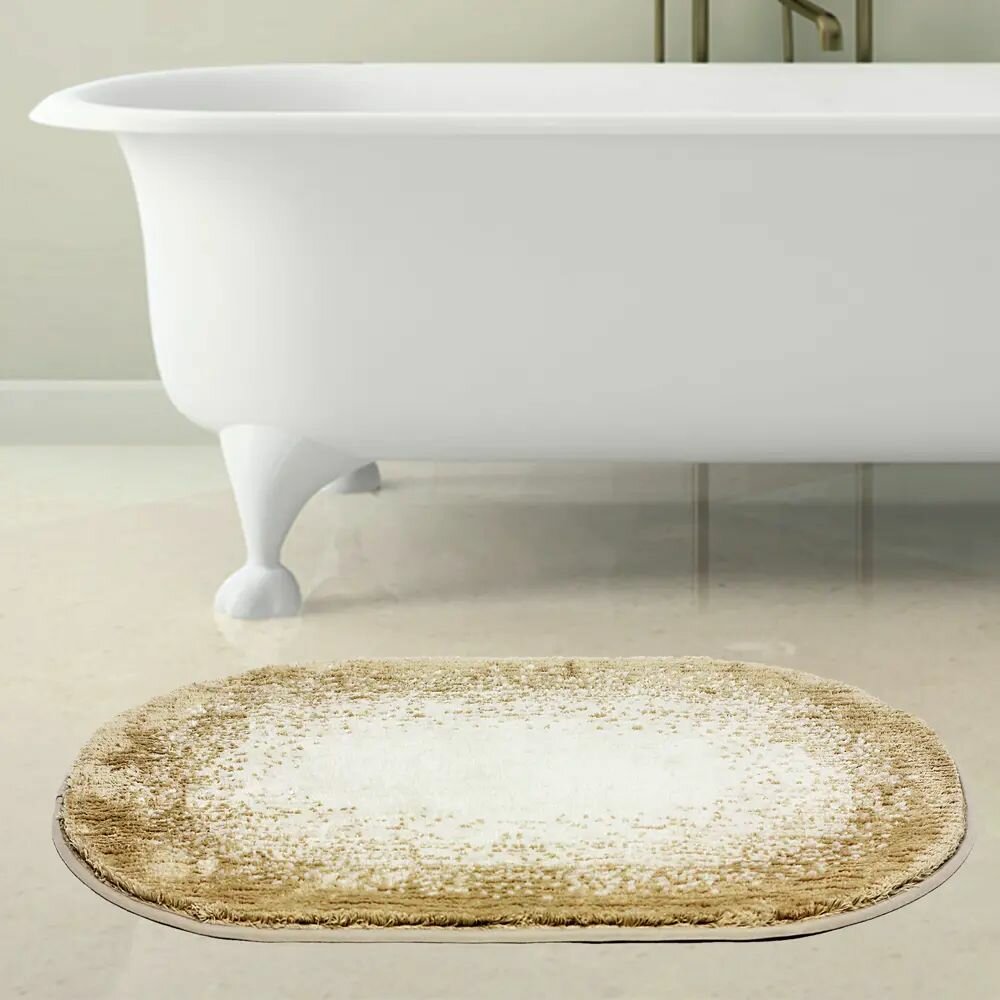 Коврик для ванной Фокус 60x90 см цвет бежевый