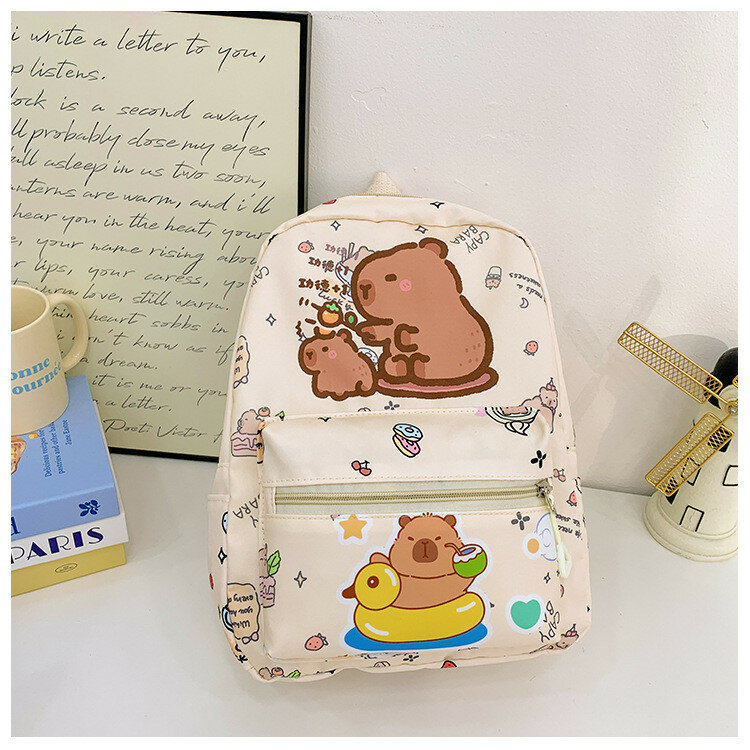 Cartoon kids backpack nylon school bag with ergonomic shoulder straps for kindergarten 37 years