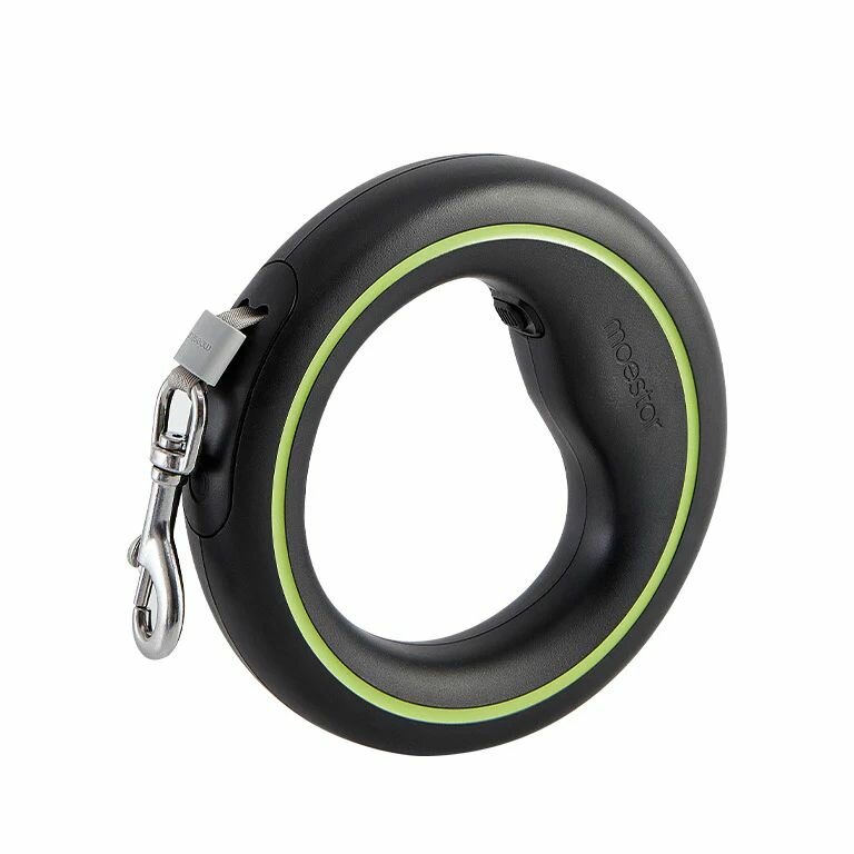 Поводок рулетка для собак Xiaomi Moestar UFO Retractable Leash 2 Air (Черно-зеленый)