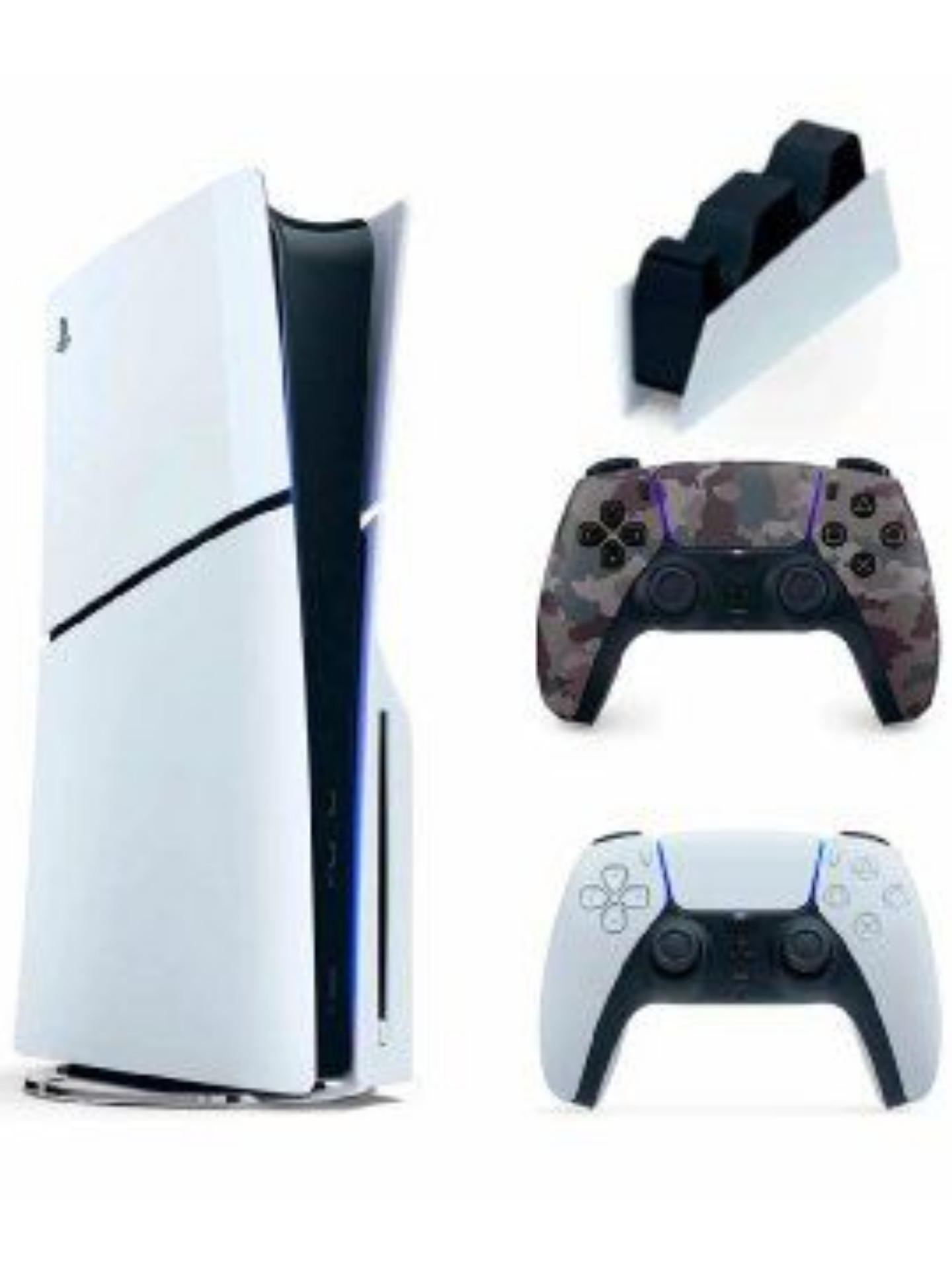 Игровая приставка Sony PlayStation 5 Slim с дисководом 1 ТБ зарядная станция 2й геймпад камуфляж+ ев. переходник