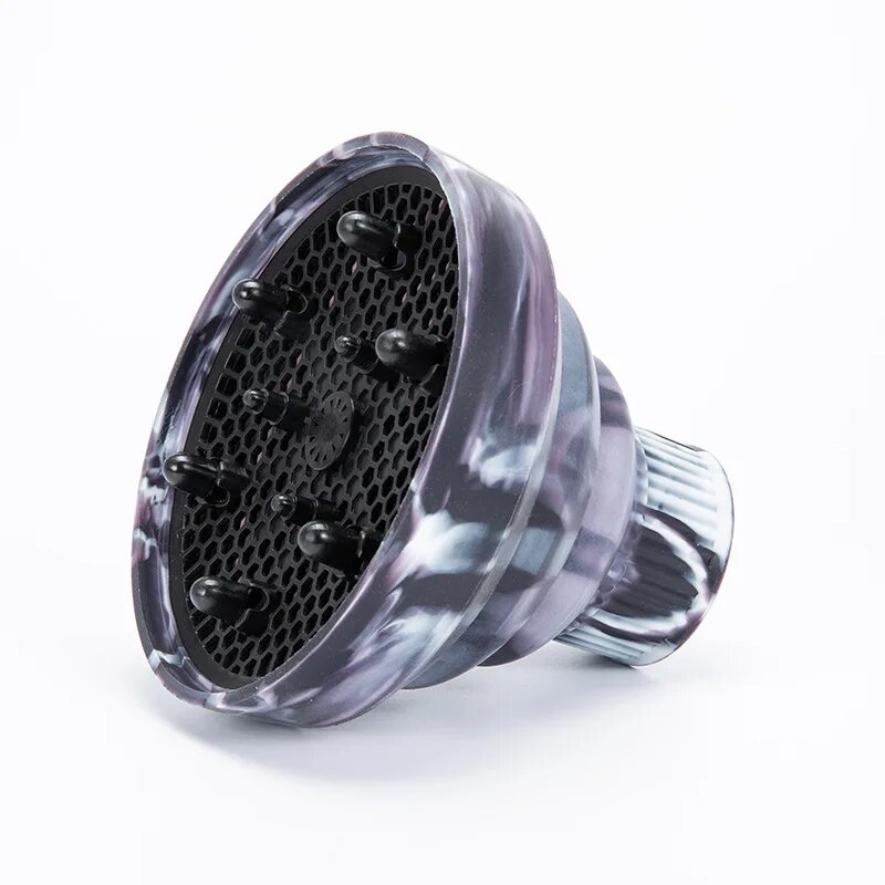 Силиконовые аксессуары для инструментов для укладки волос подходящий складной диффузор для завивки волос диффузор диск фен вентилятор для сушки вьющихся волос Black