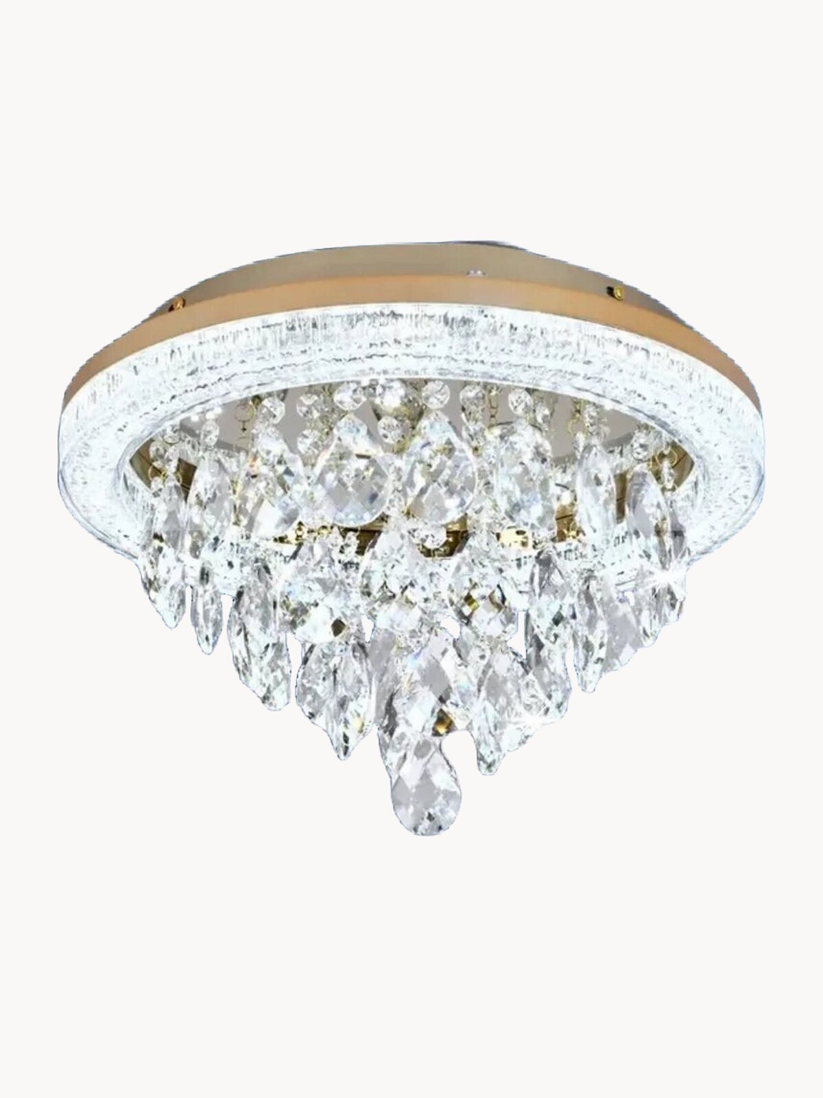 Люстра Maestro De Luce, золото/бежевый, для кухни/для прихожей, светодиодная лампа, с пультом дистанционного управления, встроенный светодиодный светильник (LED)