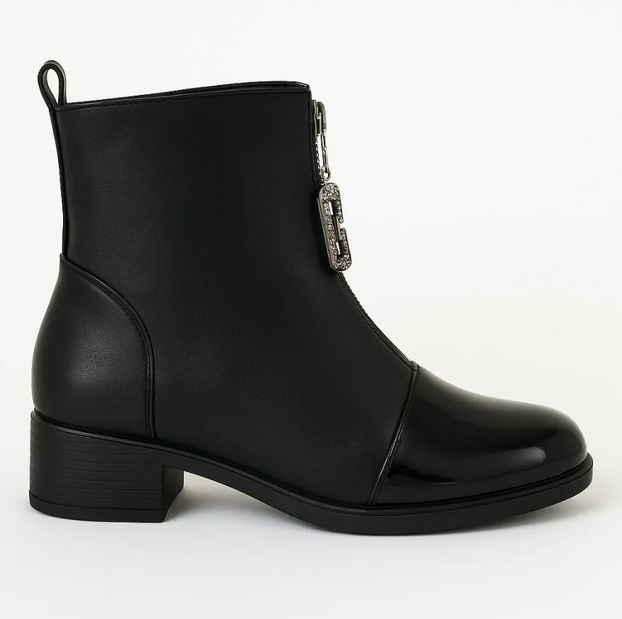 Сапоги, полнота 7 (RU)/ на среднюю и широкую стопу, размер 38, черная — фото 1