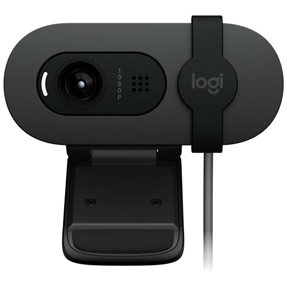 Web-камера Logitech Brio 95 960-001583, встроенный микрофон, графитовый — фото 1