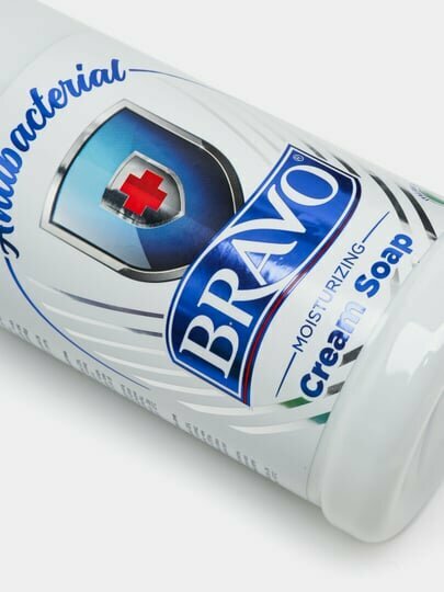 Жидкое крем-мыло для рук BRAVO Antibacterial, 1000 мл — фото 1