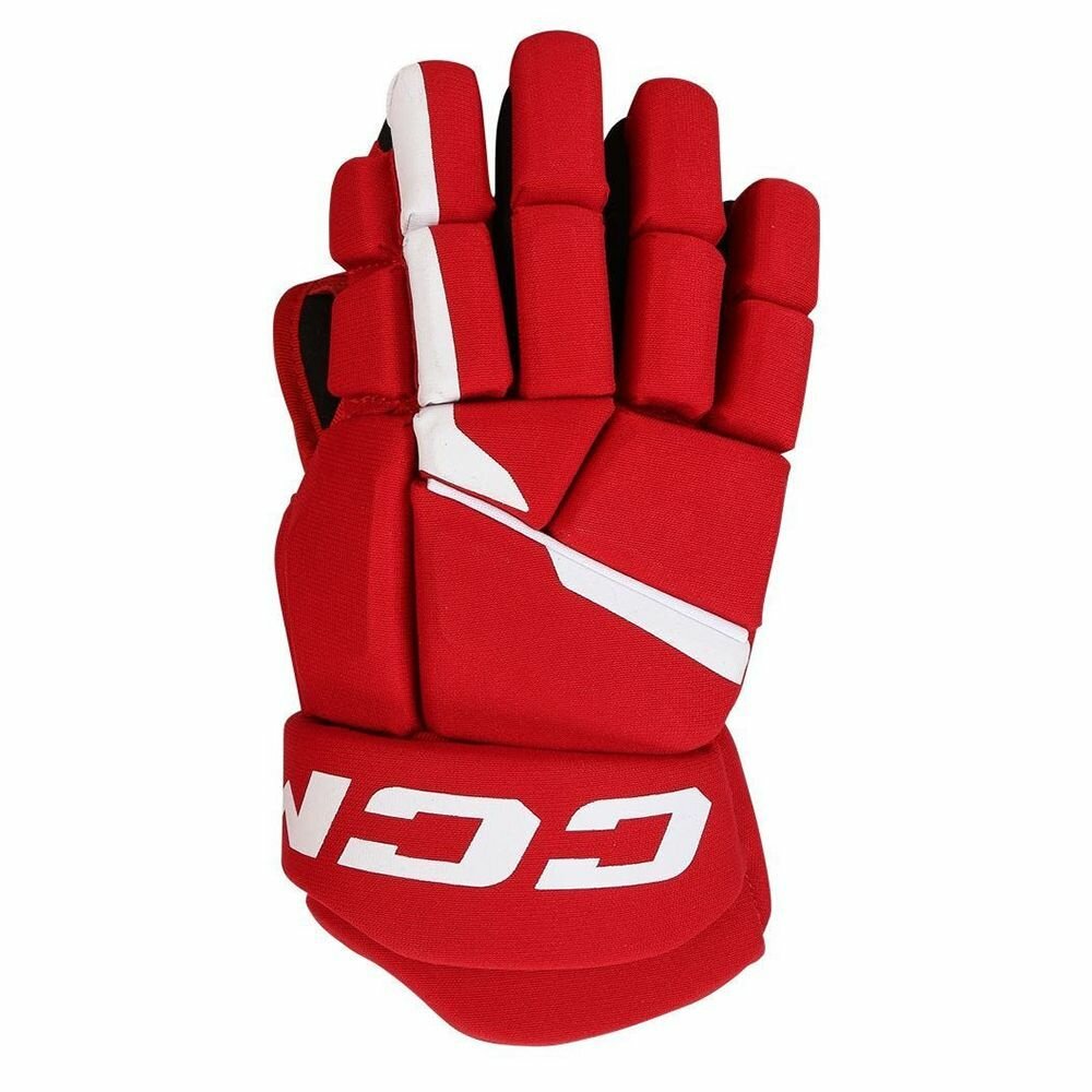 CCM Перчатки хоккейные HG NEXT SR RD/WH профессиональные взрослые краги хоккейные красный-белый размер 13