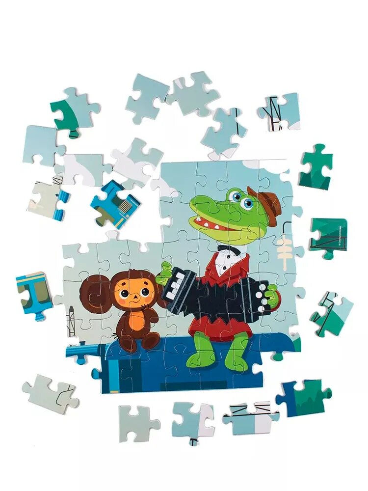Пазлы для детей. Чебурашка, 60 деталей для ребенка от 3 лет. Step Puzzle. Игрушка для девочки и мальчика. Подарок. — фото 1