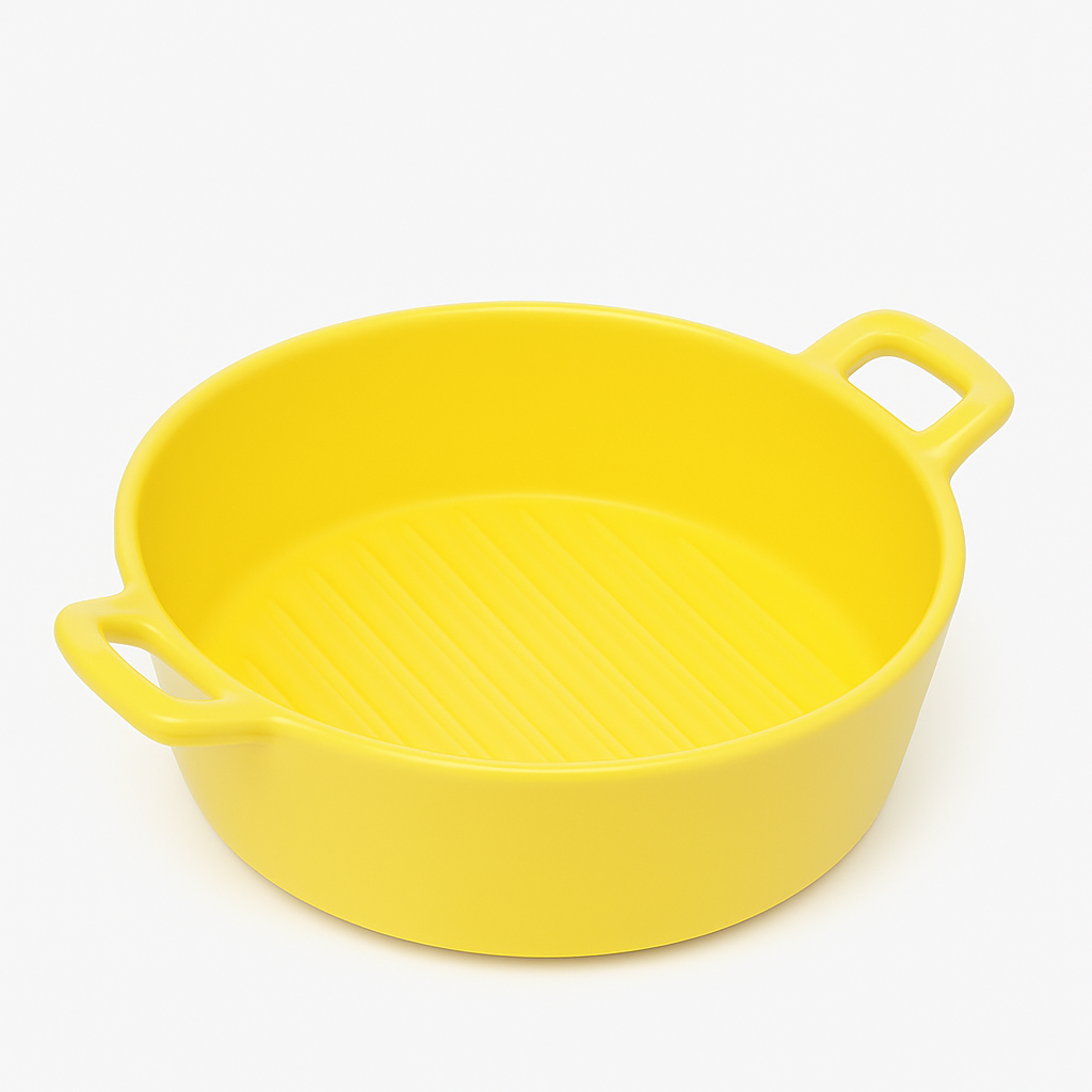 Миска GOLD HAPPY KITCHEN, керамическая, с ручками, круглая, желтая, универсальная