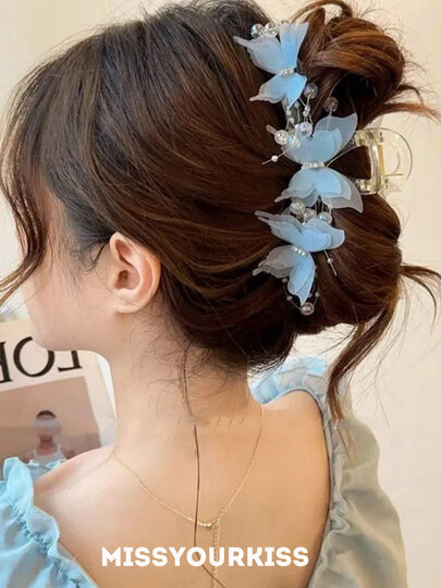 Заколка крабик для волос, для женщин и девочек в форме бабочки — фото 1