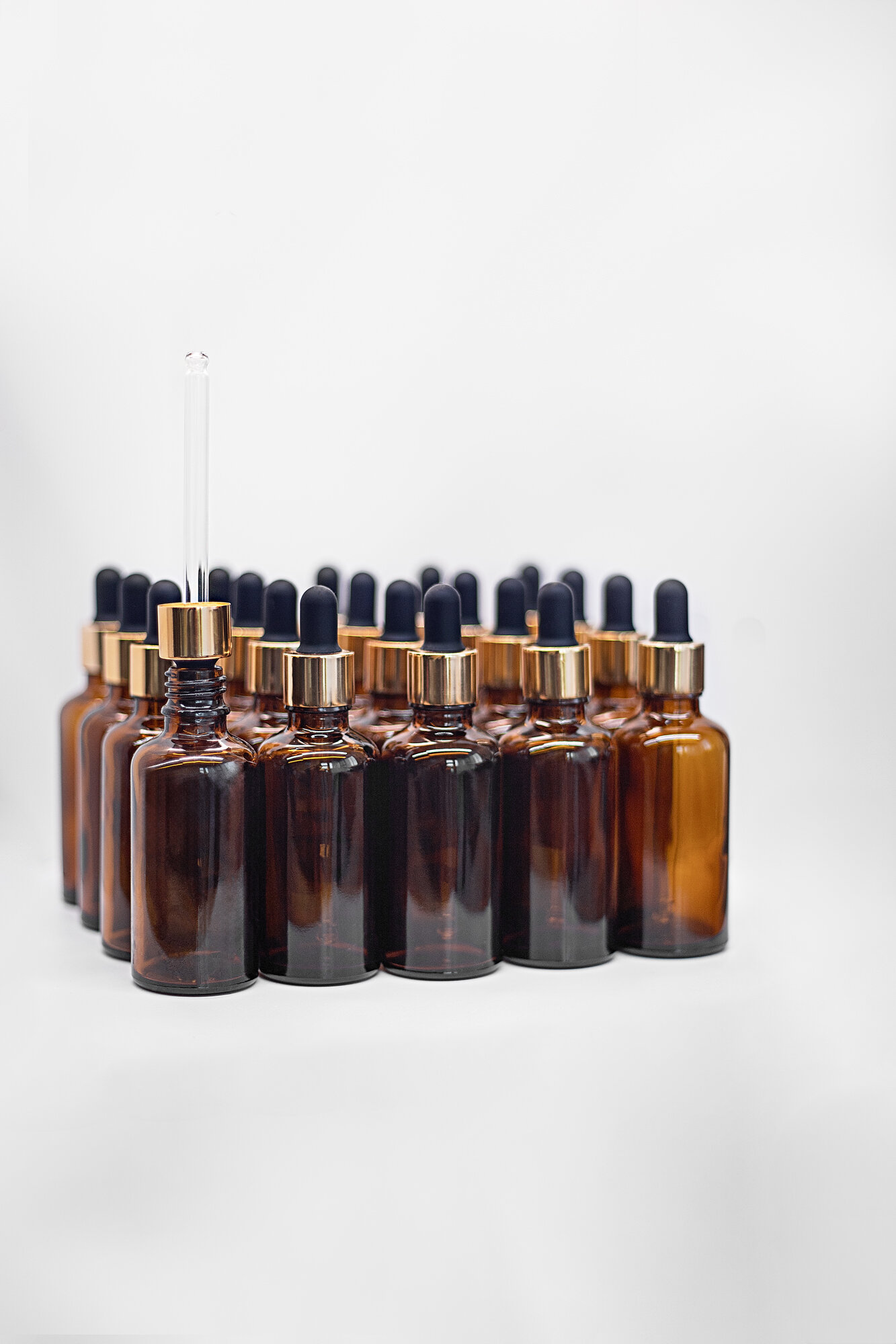 Стеклянные флаконы с пипеткой 50мл 3шт — фото 1