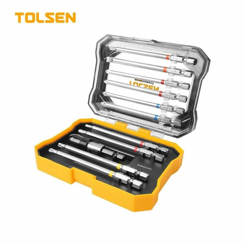 Набор вставок (бит) 1/4", PH, PZ, Hex, Torx, Slotted, 11 предметов TOLSEN 20375