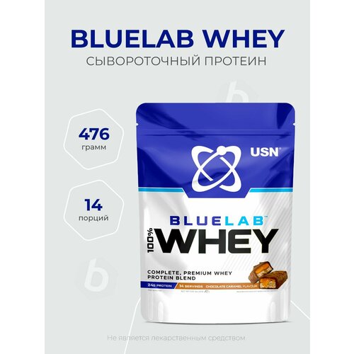 USN BlueLab 100% Whey 476 грамм, Сывороточный протеин, Шоколад-карамель