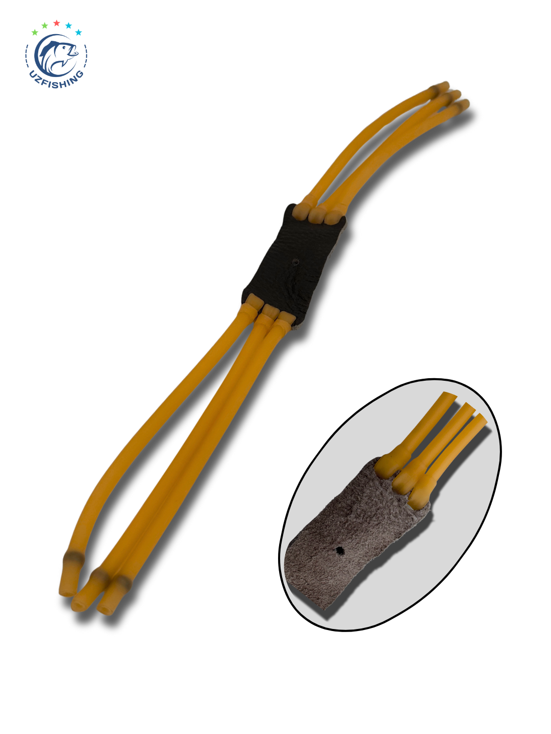 Сверхпрочная резинка для рогатки, сменный жгут с кожаной вставкой