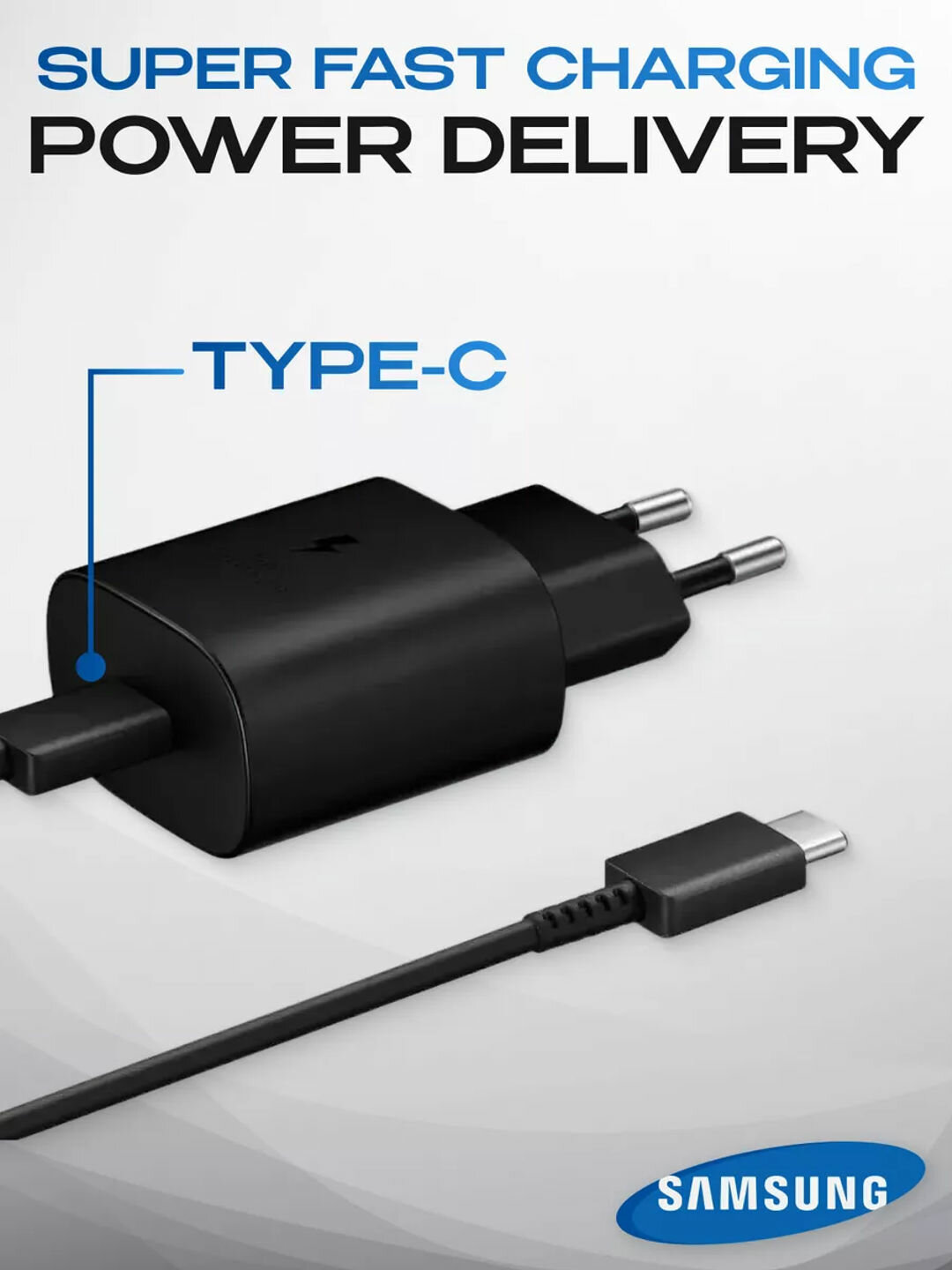Зарядное устройство Samsung 45 Вт, 25 Вт, кабель Type-C, быстрое зарядное устройство
