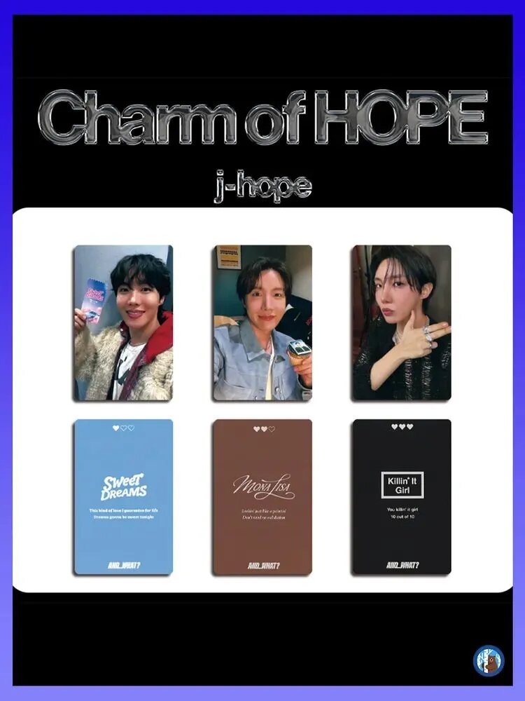Звёздные сувенирные карточки J-HOPE (Чон Хосок) - "Charm of HOPE"