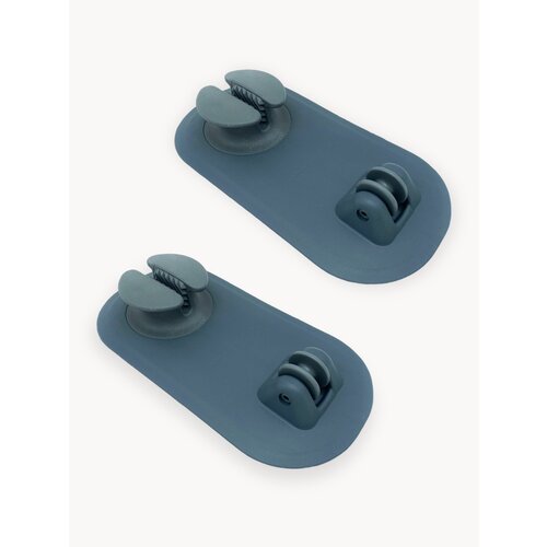 Якорный рым с роликом (роульсом) для лодки ПВХ, для фала/шнура диаметром 5-8 мм (2 шт) (серый)