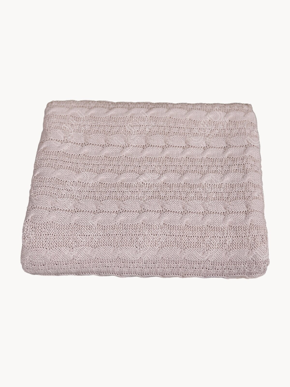 Плед 160х220, вязаный, Warm Whiff, хлопок 100%, покрывало на кровать, на диван, на кресло, в подарочной сумке