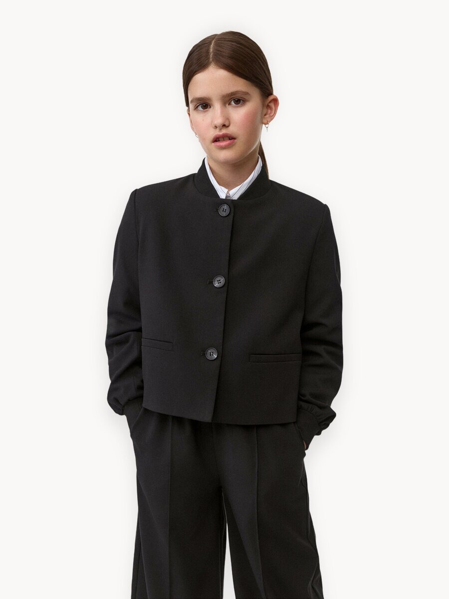 Школьный пиджак Sela, размер 140, черный