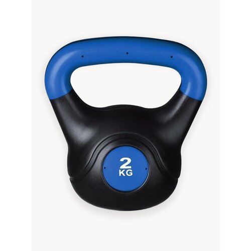 Гиря пластиковая INDIGO, IN125, насыпная конструкция, Черно-синий, 2 кг